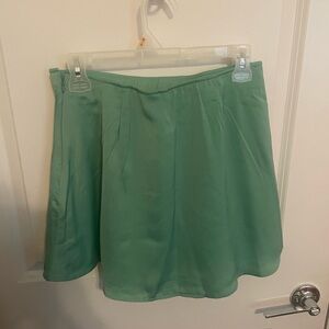 American Eagle Outfitters Green Skater Mini Skirt